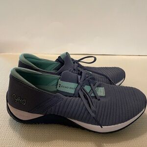Ryka Echo Knit Sneakers in Navy and Teal